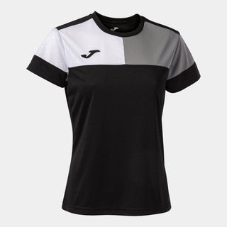 Joma Jersey Joma Womens Crew V Short Sleeve Jersey Black Grey White