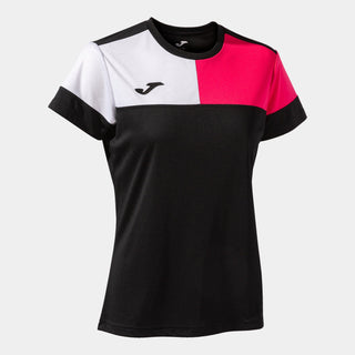 Joma Jersey Joma Womens Crew V Short Sleeve Jersey Black Pink White