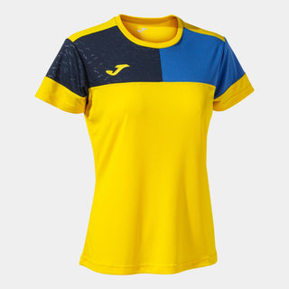 Joma Jersey Joma Womens Crew V Short Sleeve Jersey Yellow Royal Navy