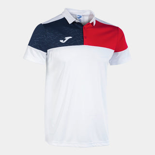 Joma Polo Joma Crew V Short Sleeve Polo White Red Navy