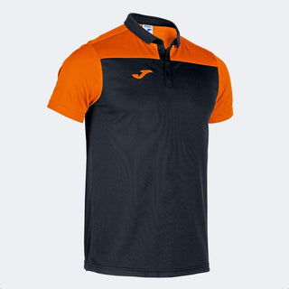 Joma Polo Joma Hobby II Short Sleeve Polo Shirt - Black / Orange