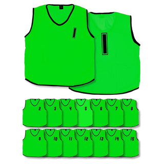 Precision Training Bib Mesh Numbered 1 - 15 Training Bibs- Green