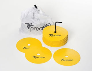 Precision Training Equipment Precision Round Rubber Marker Discs (Set of 20) - Yellow